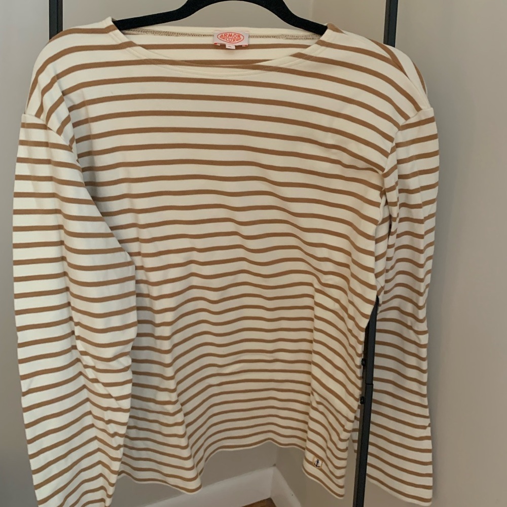 Brown x Ecru Stripe Armorlux Shirt